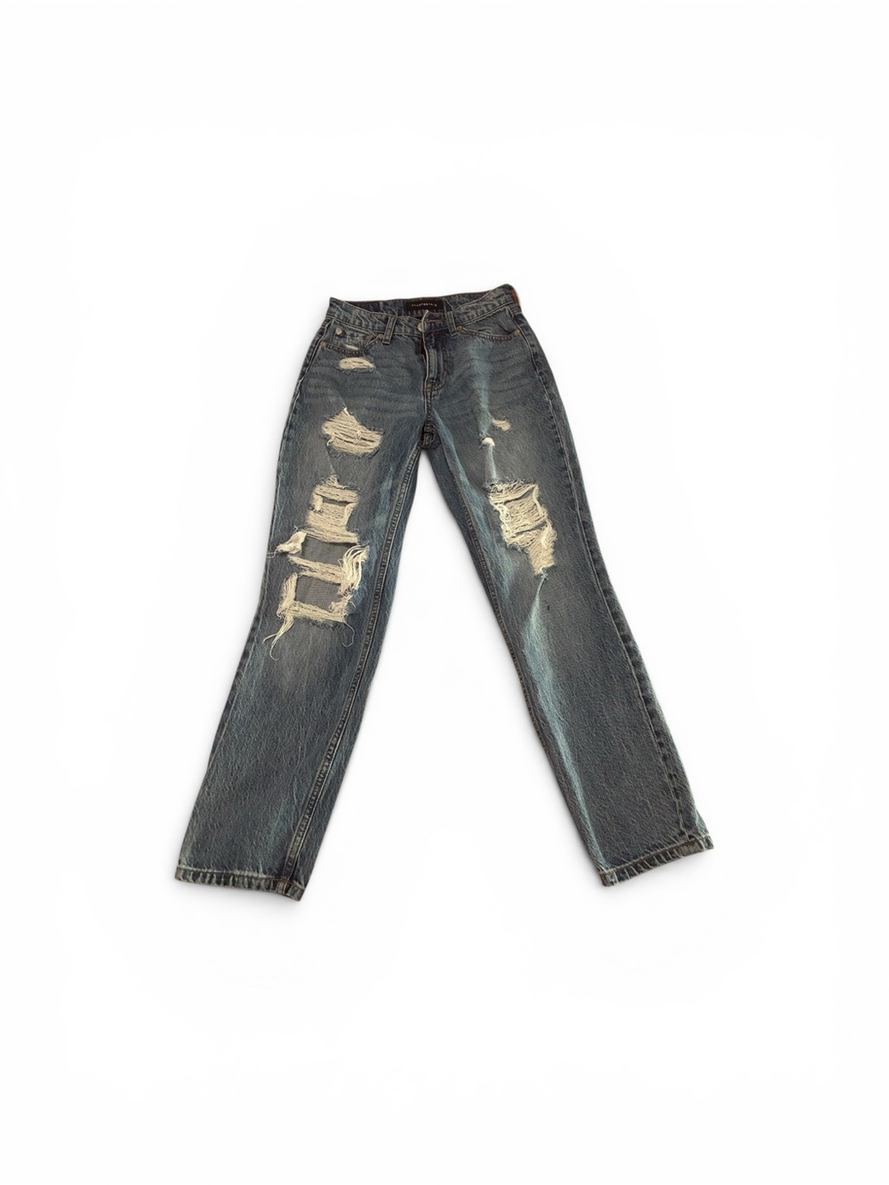 Aeropostale Distressed Boyfriend Jeans in Washed Black/Gray